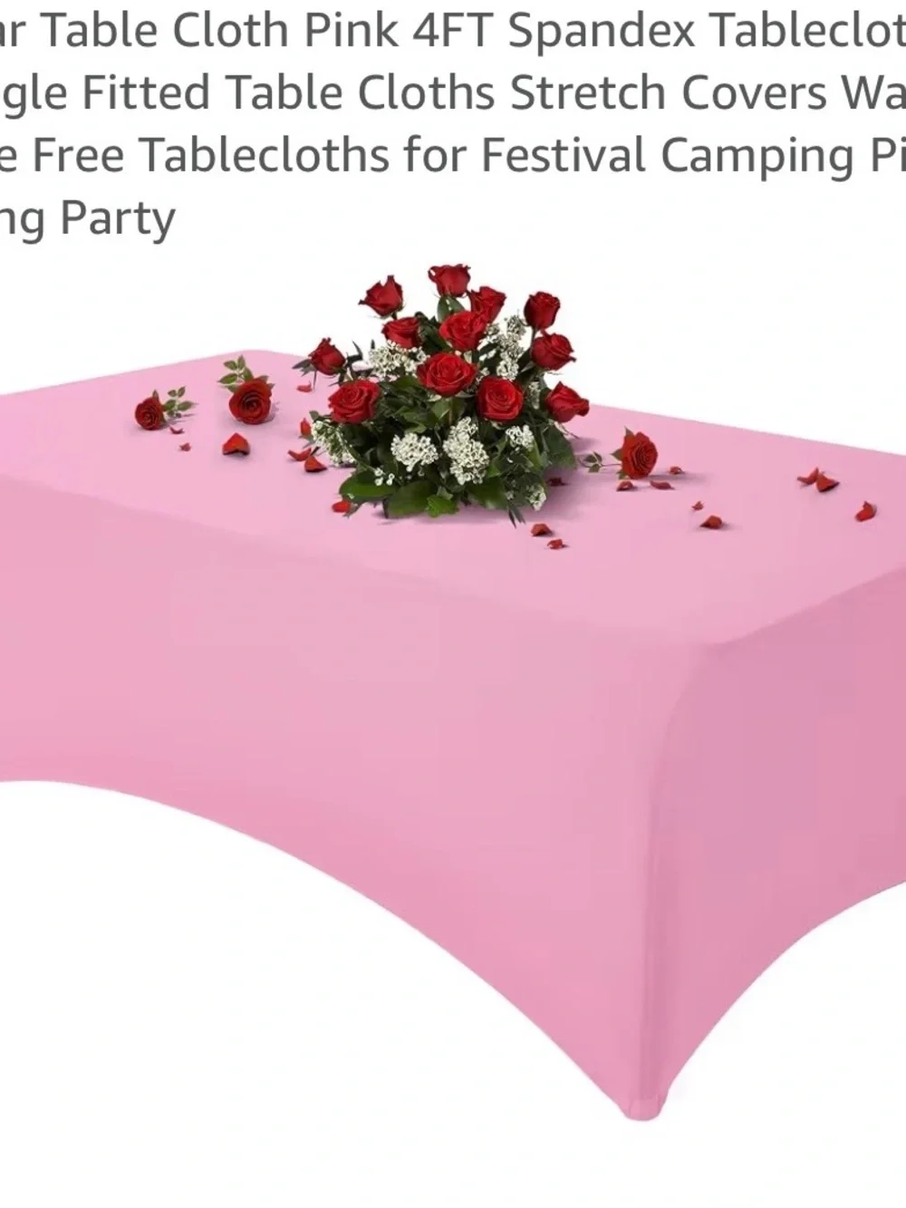 Pink Spandex 4f Fitted Tablecloth
